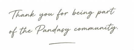 Thank you for being part of the Pandasy community.